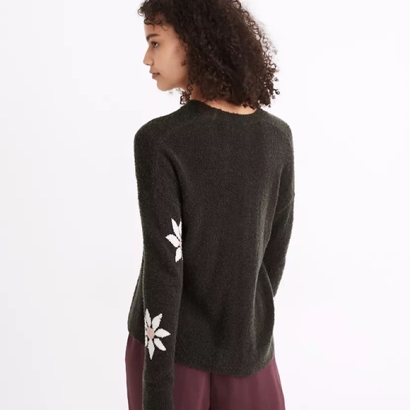 Madewell Floral Intarsia Pullover Sweater - Picture 3 of 5